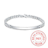 Sterling Silver Bracelet Box Charm Chains For Men and Women