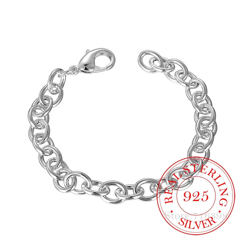 925 Silver Charm Bracelet for Men & Women