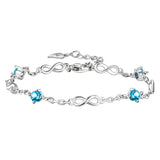 925 Silver Ocean Heart Zircon Bracelet