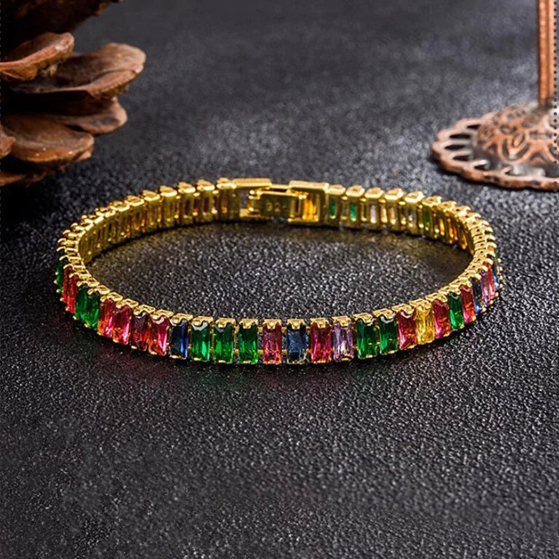 925 Silver Bracelet with Light Zirconia Stones