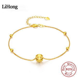 925 Silver Lucky Beads Snake Bone Bracelet Wedding Jewelry
