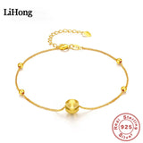 925 Silver Lucky Beads Snake Bone Bracelet Wedding Jewelry