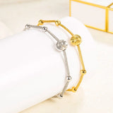 925 Silver Lucky Beads Snake Bone Bracelet Wedding Jewelry