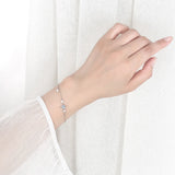 925 Silver Bracelet Double Layer Star Bells Hand Jewelry Woman Charm Gift