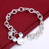 925 Silver Bracelet Mickey Hands Wedding Glamour Jewelry Gift