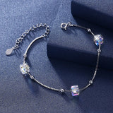 925 Silver Bracelet Multi-crystal Bracelets For Women Anniversary Jewelry
