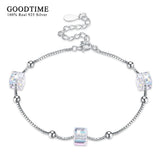 925 Silver Bracelet Multi-crystal Bracelets For Women Anniversary Jewelry