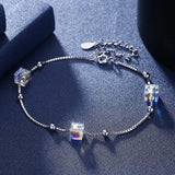 925 Silver Bracelet Multi-crystal Bracelets For Women Anniversary Jewelry