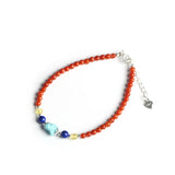 925 Silver Agate Bracelet with Turquoise Beads