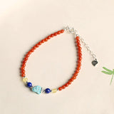 925 Silver Agate Bracelet with Turquoise Beads