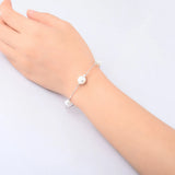 925 Sterling Silver Freshwater Pearl Bracelet Women's Charm Jewelry