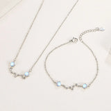 925 Silver Necklace & Bracelet Set Wedding Jewelry The Big Dipper Star
