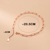 925 Sterling Silver Anklet Oval Rose Chain Foot Jewellery