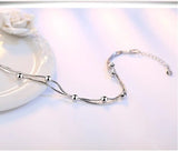 925 Silver Pentagram Square Sugar Ball Bead Bracelet