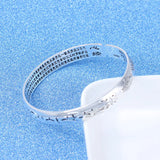 925 Sterling Silver Heart Bracelet - Sanskrit Bangle Religious Jewelry