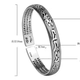 925 Sterling Silver Heart Bracelet - Sanskrit Bangle Religious Jewelry