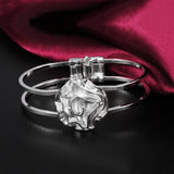 925 Sterling Silver Rose Flower Bracelet for Women Charm Jewelry
