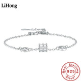 925 Sterling Silver Bracelet Rose Small Circle Woman Glamour Jewelry