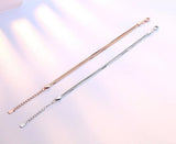 925 Silver Bracelet Snake Bone Chain 14K Bridal Wedding Jewelry Gift