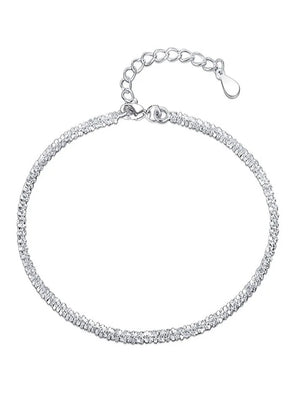 925 Silver Sparkling 18k Bracelet Engagement Party Jewelry Gift