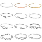 925 Silver Sparkling Wishbone Heart Pav? Crystal Bracelet