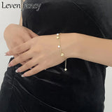925 Silver Starfish Bracelet with Pearl Chain - Fine Jewelry Gift