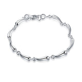 925 Silver Water Drops Chain Bracelet, Wedding Party Jewelry