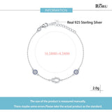 925 Silver Evil Eye Hamsa Bracelet, Women's CZ Lucky Jewelry