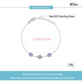 925 Silver Evil Eye Hamsa Bracelet, Women's CZ Lucky Jewelry
