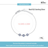 925 Silver Evil Eye Hamsa Bracelet, Women's CZ Lucky Jewelry
