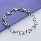 925 Silver Women's Chain Bracelet, Wedding & Party Jewelry