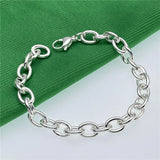 925 Silver Women's Chain Bracelet, Wedding & Party Jewelry