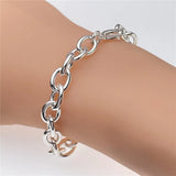 925 Silver Women's Chain Bracelet, Wedding & Party Jewelry