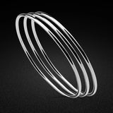 925 Sterling Silver Bracelet Women's Solid Silver Three Circles Lady Jewelery