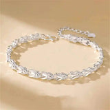 925 Sterling Silver Bracelet Chain Classic Lady Jewelry