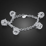 925 Sterling Silver Bracelet crown Sterling Silver retro bracelet