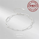 925 Silver Bracelet U Shape Chain Wedding Bride Jewelry