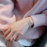 925 Silver Bracelet U Shape Chain Wedding Bride Jewelry