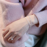 925 Silver Bracelet U Shape Chain Wedding Bride Jewelry