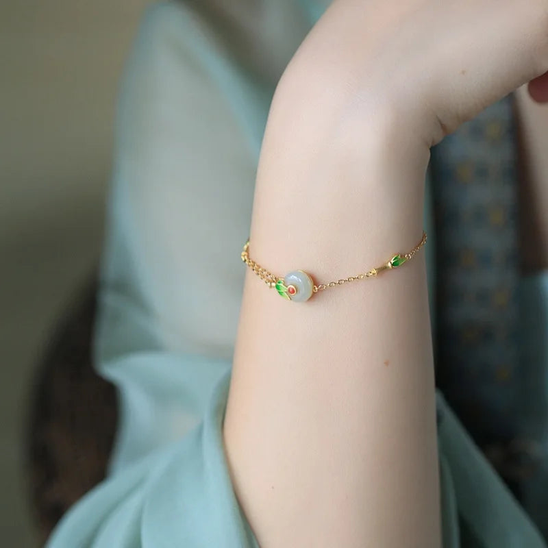 925 Silver Women's Bracelet Retro Style High Sense