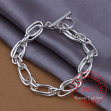 925 Silver Bracelet for Women Men Unisex Silver Jewelry Party Gift
