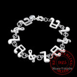 925 Silver Music Note Bracelet for Women
