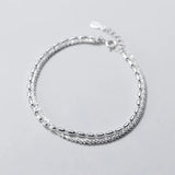 925 Silver Bracelets Sparkling Gypsophila Double Layer Party Jewelry
