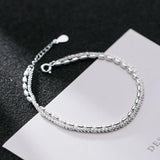 925 Silver Bracelets Sparkling Gypsophila Double Layer Party Jewelry
