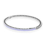 925 Silver Bracelet Bangle Set Green Pink for Charm Beads Jewelry