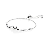 925 Sterling Silver Rose Bangles Bracelets Charms for Women