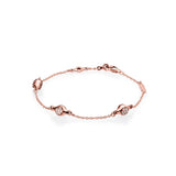 925 Sterling Silver Rose Bangles Bracelets Charms for Women