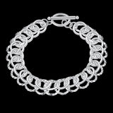 925 Silver Bracelet Large Circle Chain Wedding Jewelry