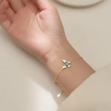925 Silver Butterfly Bracelet Women's Charms Jewelry