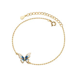925 Silver Butterfly Bracelet Women's Charms Jewelry